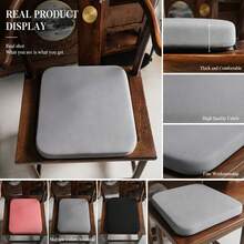 Comfortable Seat Cushion - 1.5 Inch Elastic Memory Foam Core With Removable Fabric Cover, Textured Non-Slip Bottom, Suitable For Office/School/Truck Seats, Evenly Distributes Pressure, Improves Sitting Posture - Multicolor - View 9