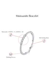 MODIAN Moissanite Rings 925 Sterling Silver Minimalist Lab Diamond Thin Ring Stackable Daily Wear Ring For Women Fine Jewelry - Silver - View 3