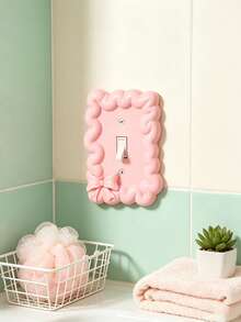 Pink Bow Wavy Light Switch Cover Plate, Cute Decorative Wall Switch Protector,Bow Tie Wall Plate Light Switch Cover | Decorative Panel Power Outlet Cover For Kitchen, Office, And Hote - Multicolor - View 3