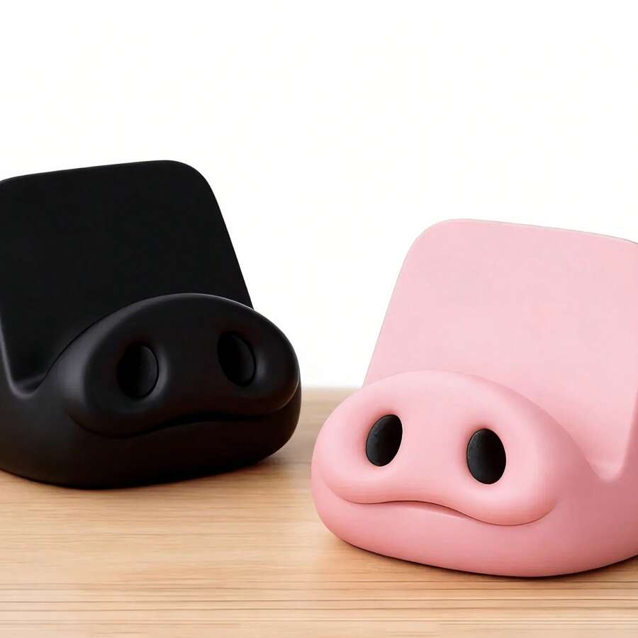 Cute Pig Nose Phone Stand, Cartoon Desktop Phone Holder, Creative Portable Office Desk Phone Stand, Home Office Desktop Decoration - Multicolor - View 1