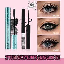 MISSLYN 2Pcs EYE MAKEUP SET, Waterproof, Smudge-Proof, Long-Lasting, High-Pigment, Lengthening, Volumizing, Ideal For Girl & Women, Daily Makeup, For Back To School, Commute, Dates, Parties, Halloween, Perfect For Y2K - #Set 1 - View 12
