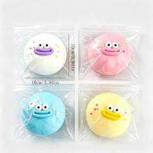 1pc Squishy Oversized Giant Big Mouth Big Eye Fluid Ball Squeeze Toy, Slow Rebound Moldable Big Mouth Bun Squeeze Toy, Comfortable Kneading Feel, Soft Squeeze Ball, Fingertip Stress Relief Squeeze Ball, Effectively Relieve Stress And Anxiety, Suitable For Adults Office Workers As Stress Relief Tool, Daily Essential, Holiday Gift (Random Color And Style) - Multicolor - View 12