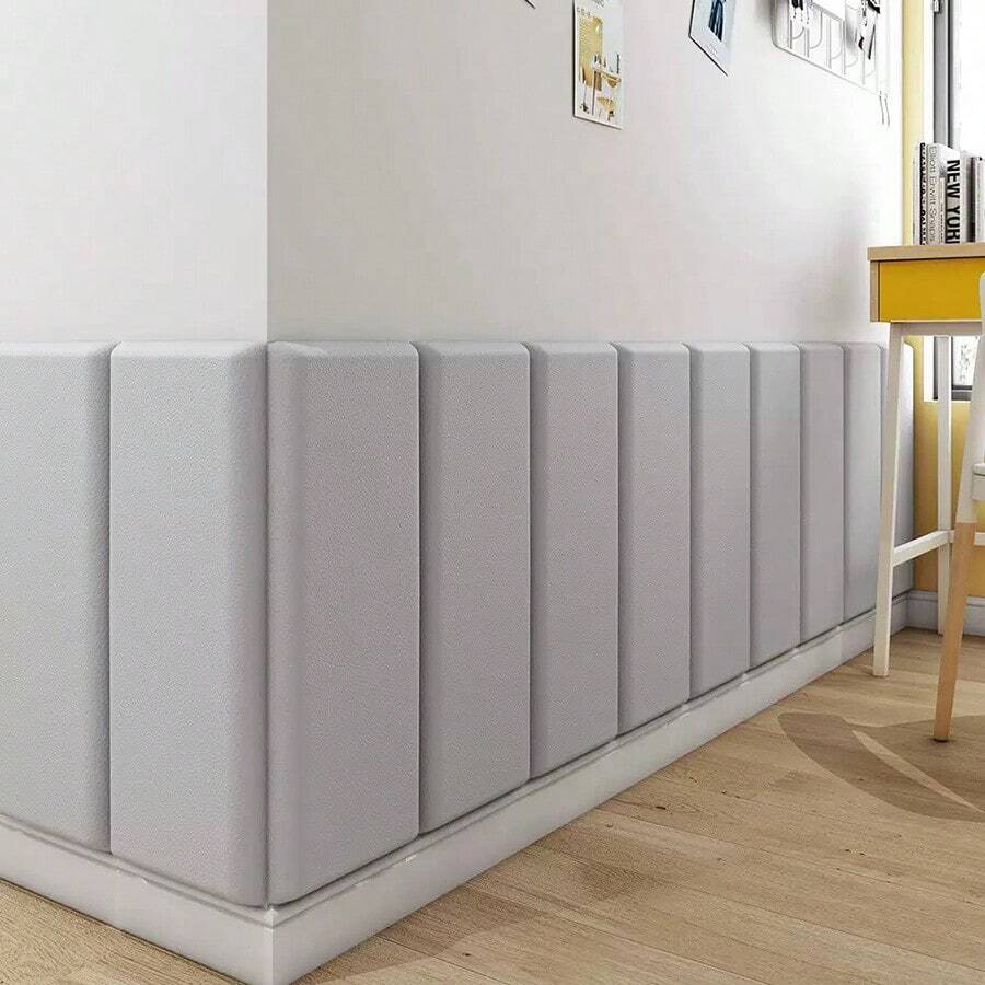 5pcs Bed Headboard Soft Upholstered Backrest Hotel Tatami Wall Surround No Headboard Replacement Self-Adhesive Cushion Anti-Collision Wall Sticker Wall Protector - Soft 5 - View 1