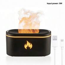 火焰空氣加濕器 升級版精油擴香機 超音波香氛 火焰霧化加濕 自動斷電功能 適用於房間、居家、辦公室 - 彩色 - 查看 11