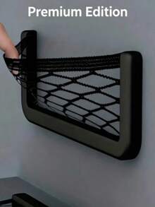 5/3/2/1pc Car Storage Net Bag - Durable Mesh Hanging Organizer For Vehicle Trunk And Backseat, Universal Cargo Net With Elastic Edges For Secure Storage, Multifunctional Car Travel Essentials For Groceries, Tools, Toys, Emergency Kits - Black - View 11