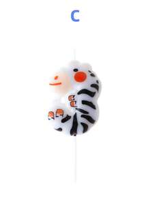 Hand-Painted Digital Candles With Cute Forest Animal Pattern, Suitable For Autumn Decor, Souvenirs, Camping, Kitchen Use, Christmas Gifts, Party Favors, Kitchenware, Home Decor And Accessories, Party Decoration And Arrangement Supplies - View 6