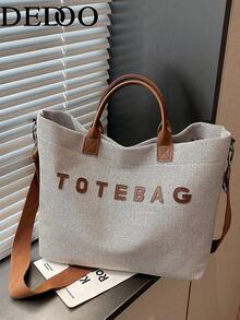 Minimalist Large Capacity Shoulder Bag Tote Rainbow Shoulder Bag - Multicolor - View 1