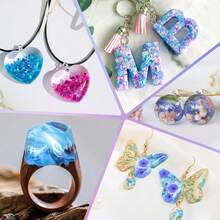 Resin UV Transparan untuk Pembuatan Perhiasan, Cepat Mengering, Anti Menguning, Tahan Air, Mudah Digunakan, untuk Perhiasan Resin DIY (100g/200g/500g) - A - View 9