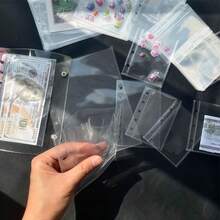 10/20pcs Transparent Waterproof A5 Document Bag Refill Pages, Photo Album Inner Page Refills, Suitable For Idol Card & Sticker Storage, School & Office Use - Transparent - View 6