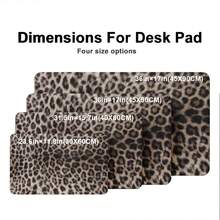 Leather Desk Pad Protector Simulation Grey Leopard Print Pattern Design INS Cool Leather Mouse Pad Office Desk Mat Waterproof Non-Slip PU Desk Blotter Pad Gaming Esports User - View 10