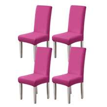 1/2/4/6pcs Solid Color Chair Covers, Decorative Dust-Proof Elastic Full-Coverage Chair Covers, Removable And Washable - Multi-color - View 25