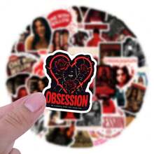 60PCS Obsession Stickers Aesthetics Stickers For Scrapbooking, Diary, Laptop, Bumper, Skateboard, Water Bottle, Computer, Hard Hat, Car Stickers And Decals - A - View 6