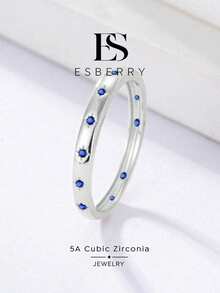 ESBERRY 1pc Mansur Ring, Exquisite Jewelry, Women's Gift - Silver - View 1