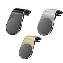 1pc Magnetic L-Shaped Car Air Vent Phone Holder, Horizontal & Vertical Universal, Suitable As Birthday Gift, Home Or Friend's Car Accessory, Car Phone Mount - Upgraded Air Vent - View 23