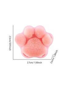ART LALIC 1/5Pcs Cat Paw Nail Dust Brush, Finger Ring Wearable Manicure Cleaning Brush, Dense Soft Bristles Nail Prep Tool Dust Removal - Multicolor - View 6