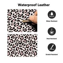 Pink Black Leopard Print PU Leather Desk Mat, Waterproof Anti-Slip Smooth Large Mouse Pad, Stain Resistant Desk Protector, Oversized Keyboard Table Pad For Office, School, Home Desktop, Gaming Study Work Decor, Easy Wipe Clean Computer Desk Cover Pad - View 4