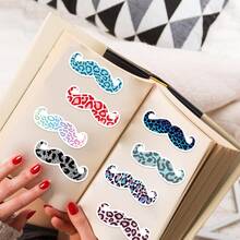 50pcs Colorful Leopard-Print Mustache Stickers Decals, Easy To Apply And Peel, PVC Self-Adhesive Stickers, Suitable For Journals, Scrapbooks, Laptops, Water Bottles And Travel Crafts - Black - View 7
