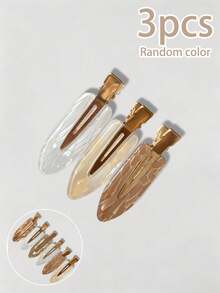 12/6/3/1pc Gold Seamless Hair Clips, Side Bangs Clips, Suitable For Face Washing, Makeup And Masking, Straight Duckbill Hair Clips, Suitable For Daily Use - Multicolor - View 13