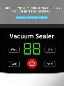 Wireless Vacuum Sealer With LED Display And Multiple Modes, Powerful Suction For Dry/Wet Foods, Supports Multi-Package Sealing, Rechargeable Long-Lasting Battery, 31cm Compact Kitchen Tool For Meat, Vegetables And Snacks Preservation - C715 - View 8
