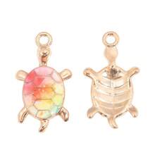 Mixed 10Pcs Pattern Turtle Pendants Alloy Charms DIY Jewelry Accessories For Handmade Bracelet Necklace Decoration - Gold - View 7