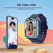 兒童智能手錶 1.75 吋 HD 螢幕，IP68 防水，GPS+LBS+WIFI 三重精準定位，地理圍欄警報，雙穿戴設計親膚錶帶與矽膠保護套，內建 7 款兒童遊戲，男孩女孩兒童安全追蹤手錶 - 查看 3