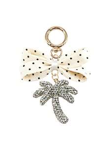 Gantungan Kunci Pohon Kelapa Bertatahkan Rhinestone Berkilau dengan Pita Polkadot Vintage dan Liontin, Hadiah Hari Valentine, Kembali ke Sekolah, Ramadan, Ulang Tahun - MultiWarna - View 14