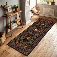 1 pieza Alfombra rectangular con soldado cascanueces y bola de Navidad, estilo navideño, alfombra decorativa de piso para Navidad, felpudo de entrada, felpudo de puerta, alfombra pequeña, felpudo de bienvenida, alfombra, alfombra de cocina, decoración del hogar, felpudo de puerta principal, alfombra de área, alfombra de área - Multicolor - Ver 3