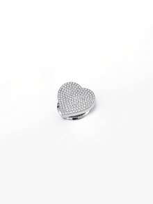 Heart-Shaped Sparkling Car Engine Start/Stop Button Cover, Rhinestone Diamond Ignition Switch Protective Cover, Universal Car Interior Decoration Accessory, Suitable For Women - Heart-shaped Decorative Stickers - View 8