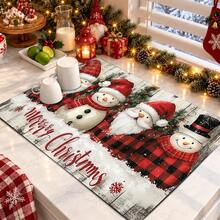 1pc Christmas Themed Printed Pattern Dish Drying Mat, Kitchen Countertop Bowl & Plate Rubber Bottom Drying Pad, Party Decoration, Super Absorbent Hidden Stain Dish Drying Mat, Soft Diatomaceous Earth With Rubber Backing Multi-Functional Kitchen Home Mat, Quick Dry Mat For Coffee Machine & Dish Rack, Kitchen Countertop Coffee Mat & Dish Drying Pad - LL LSD005 - View 10