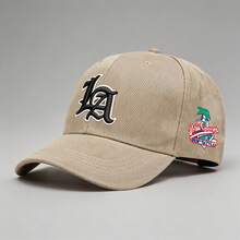 1 Pc Men's Gothic Letter LA Embroidered Fashion Baseball Cap, Adjustable Design, Suitable For Outdoor Activities, Travel, And Running - Multicolor - View 6