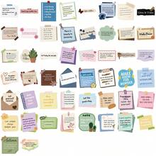 50pcs Encouraging Messages Book Stickers, Suitable For Kindle - Fantasy Sticker Pack, Vinyl Decals, Suitable For Kindle Accessories, Laptops, Water Bottles, Journals - Black - View 4