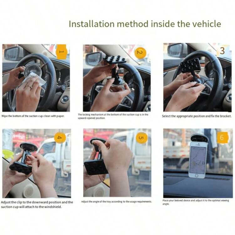 桌面吸盤手機支架 車用吸盤導航支架 強力吸附 可旋轉 橫向與縱向雙用手機架 - 多色 - 查看 9