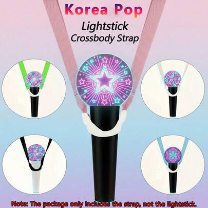 Korea Pop Lightstick Strap, Korea Pop Light Stick Shoulder Lanyard Strap, Korea Pop Portable Display Event Lanyard Crossbody, Applied For Party Games & Activities, For Korea Pop Fan Gatherings, Games, Events, Family, Parties, New Year, Christmas.