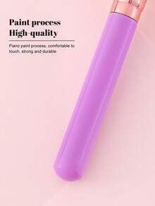 7 Pcs Total Cosmetic Brush Kit, 7 Pcs Purple Makeup Brushes, Fresh Purple Handles With Rose Gold Ferrules, Soft Fluffy Bristles Pick Powder Evenly And Blend Well, Friendly For Makeup Beginners - Violet Purple - View 4