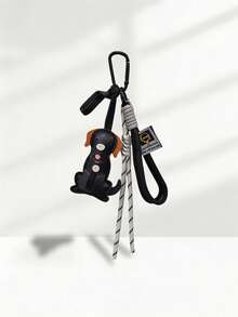 Cute PU Labrador Retriever Bag Charm Keychain, Dog Pendant With Braided Rope Lanyard, Car Keychain, Bag Decoration, Gift For Women, Dog Lovers - Multicolor - View 4
