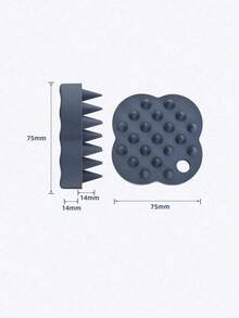 1pc Clover-Shaped Silicone Scalp Massager, Shampoo Scalp Brush, Hair Washing Scrubber For Wet And Dry Use - Multicolor - View 7