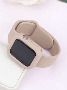 Silicone Strap + Case - Milk Tea Color