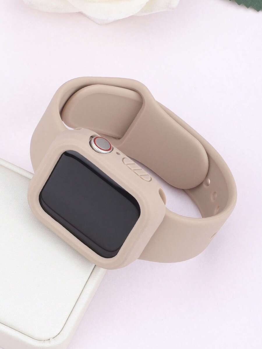 2合1運動矽膠錶帶與錶殼套組，相容 40mm、41mm、42mm、44mm、45mm、46mm 與 49mm 尺寸，柔軟舒適鉚接矽膠錶帶搭配防震鏤空矽膠保護殼，相容 Series Ultra/12/11/10/9/8/7/6/5/4/SE 機型，防水運動錶帶與錶殼套組，適合男士與女士