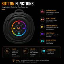 YAIUZGOO Waterproof Shower Speaker With Strong Suction Cup, Portable Wireless Bathroom Speaker, High-Definition Sound Quality, Convenient Button Control, Compact Music Speaker, Suitable For Shower, Bathroom, Travel And Daily Use - View 4
