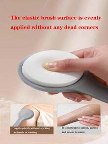 1pc Long Handle Body Lotion Applicator, Back Brush, Sponge Pad, Post-Bath Body Care Tool - Multicolor - View 6