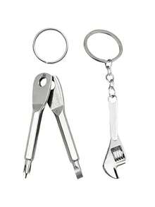 Simulation Screwdriver Keychain, Mini Wrench Keychain, Portable Multi Tool, Slotted Screwdriver, Key Ring Hook, Car Keychain, Bag Charm, Men's Gift - Multicolor - View 12
