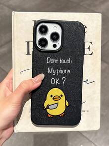 1件極簡卡通可愛黃色鴨子圖案氣墊防滑軟手機殼，適用於 iPhone 11/12/13/14/15/16/17/18 Pro Max - 彩色 - 查看 5