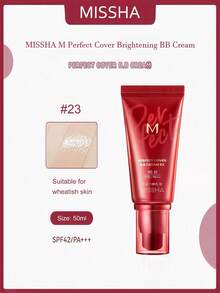 Missha Shade 23, Light Cool Tone, Perfect Concealing BB Cream, 1.69 fl oz, SPF42/PA+++, Krim Makeup Pelembap, hadiah yang bagus untuk pacar Anda. - #23 Krem alami - View 3