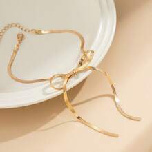 Minimalist Cool Style Bowknot Long Anklet Fashion Versatile Chain - Multicolor - View 3