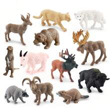 8PCS/12PCS Realistic Wild Animal Model Set Capybara Sloth Crocodile Dolphin Figurines Early Education Cognitive Toys Gift For Boys - Multicolor - View 6