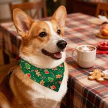 Customized Name Pet Bandana - Adjustable Scarf Bandana, Personalized Name Customization, Fashionable Triangle Pattern Pet Accessory, Suitable For Small, Medium And Large Dogs - Christmas Pet Triangle Bandana Polyester Decorative Dog Drool Bib Scarf Collar Cat Scarf Supplies - Multicolor - View 9