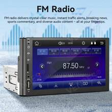 7 Inch Single Din Car Stereo With Wired CarPlay, Touch Screen Car Radio Multimedia Player - 7" Single Din CarPlay Radio + 8LED Rear View Camera - View 7