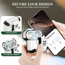 1pc Digital Explorer Bluetooth Earphone Case Stand New Style Compatible With Apple 4th Generation Protective Case, Magnetic Earphone Case Cover Apple Pro3 Stand Protective Case Pro/Pro2 Universal Model - Multicolor - View 2