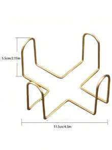 Bamboo Round Coaster Set With V-Shaped Gold Iron Storage Rack, 4-Piece And 6-Piece Organizer Set, Coaster Holder Also Functions As Cup Holder, Heat-Resistant Anti-Scald Water Cup Coaster, Natural Bamboo Tea Cup Coaster, Desktop Protection Pad, Home Coffee Cup Coaster, Minimalist Home Dining Table Coffee Table Decor, Easy Storage Non-Slip Coaster Home Gift. - Gold - View 11