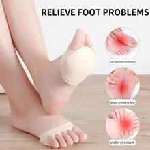 1/10 Pairs Multi-Color Invisible Half-Palm Socks, Pure Cotton Breathable Front Palm Pads, Silicone Non-Slip Bottom, No Pressure On Feet, Women's High Heel Half-Size Pads, Front Foot Protection Pads, Anti-Friction Half Socks, Suitable For Shoes, Sandals, High Heels - Half-length Support Footrest - View 5
